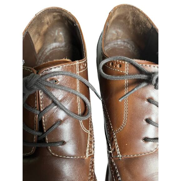 Florsheim Men’s 11D Wingtip Oxford‎ Shoes Brown Leather Brogue Dress - Picture 9 of 14